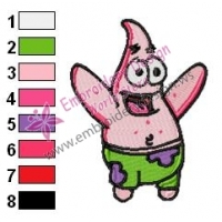 Patrick The Baby SquarePants Embroidery Design